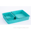 plastic storage baskets set stationery organize basket 3pcs